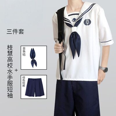 2026年dk原创刺绣枝慧高校水手服男款秋季学院风大全套男学生制服