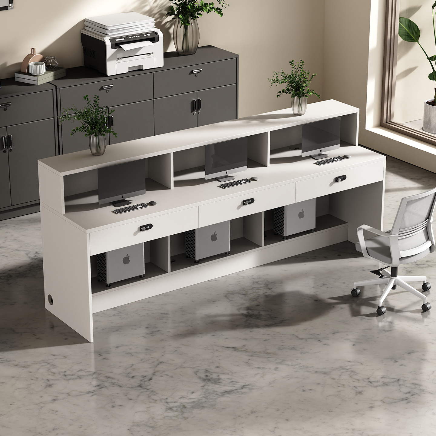 职员办公桌椅组合简约现代