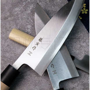 日本进口藤寅作出刃柳刃厨刀生鱼片寿司刀安来钢手工锻打藤次郎
