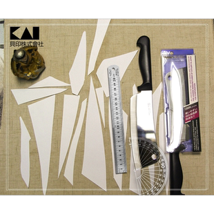 日本进口KAI贝印厨刀,菜刀薄刃三德面包刀1300N不锈钢