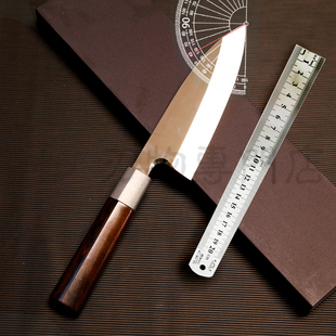 日本出刃厨刀(15刃长小鱼头刀),日式深冷全钢里押440c硬度58-59