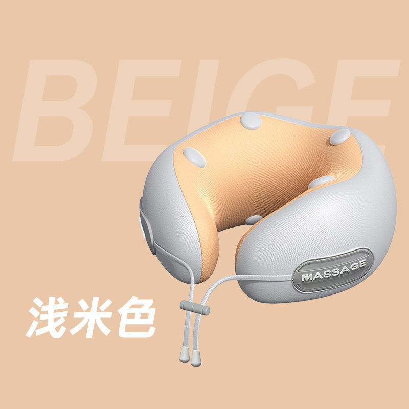 U型枕加热震动颈椎按摩器出差旅行枕车载用支撑护颈颈部按摩器