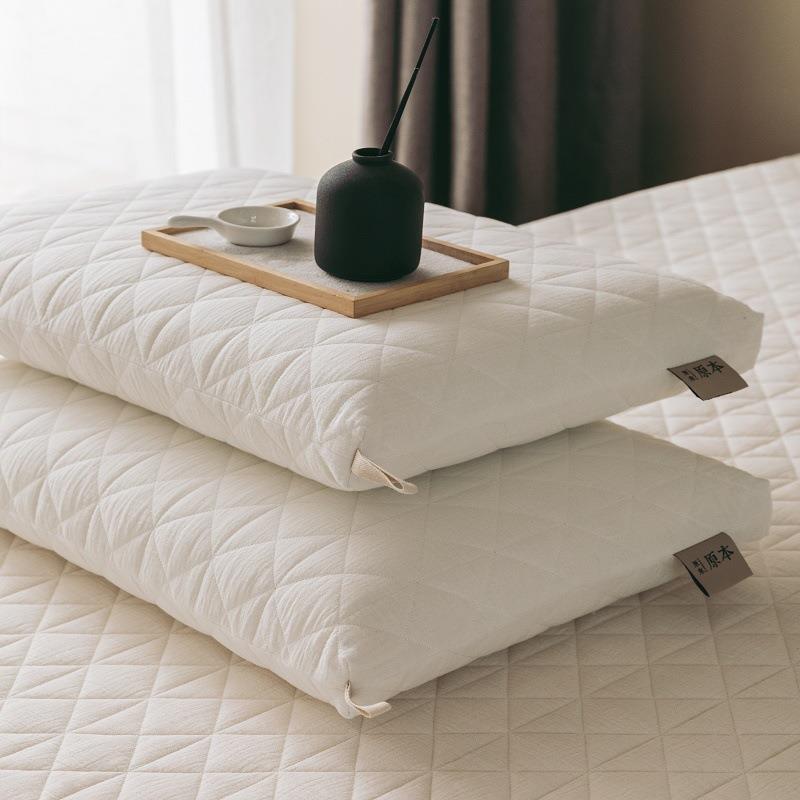 日式复古简约A类全棉舒压护颈枕枕头枕芯静音慢回弹非温感记忆枕