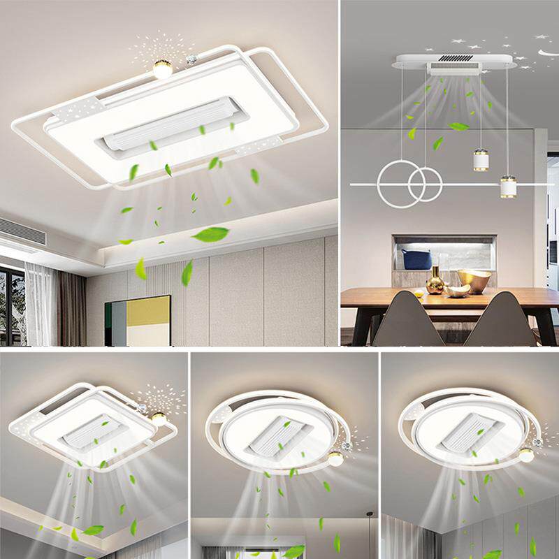 客厅灯现代简约大气无叶风扇灯2026新款卧室灯中山灯具led吸顶灯