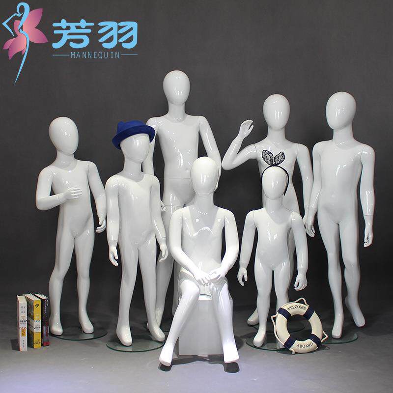 儿童全身亮白模特道具小孩童装婴儿假人服装展示道具橱窗陈列