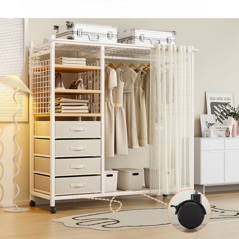 芸卧室家用衣架衣橱衣柜布衣柜简易乐之小户型简约出租房用开放式