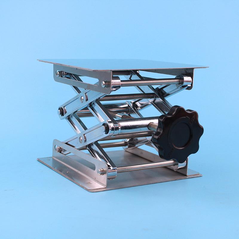 实验室升降台小型不锈钢手摇地面自动调平旋转水平仪升降台