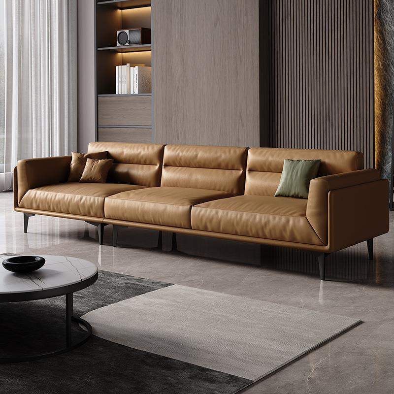 办公沙发真皮三人位现代简约休闲商务会客接待办公室沙发茶几组合