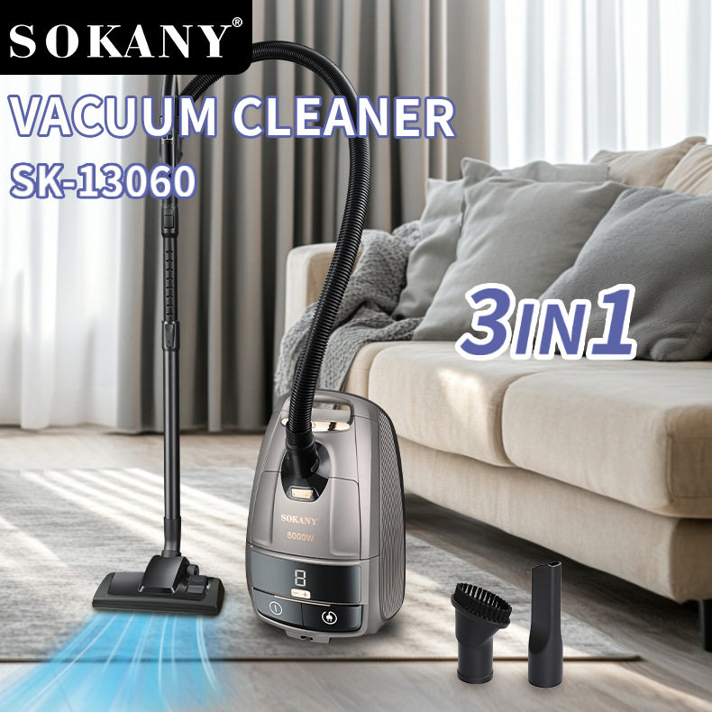 出口SOKANY13060吸尘器3in1家用吸尘器LED大吸力5米真空吸尘器