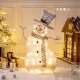 圣诞节装 饰品80厘米90cm120cm植绒发光雪人大型场景布置道具摆件