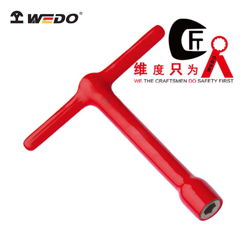 WEDO维度绝缘工具VDE认证工具 绝缘浸塑T型套筒扳手 IN525