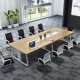 深圳办公家具钢木会议桌子简约现代办公桌长桌会议室洽谈桌椅