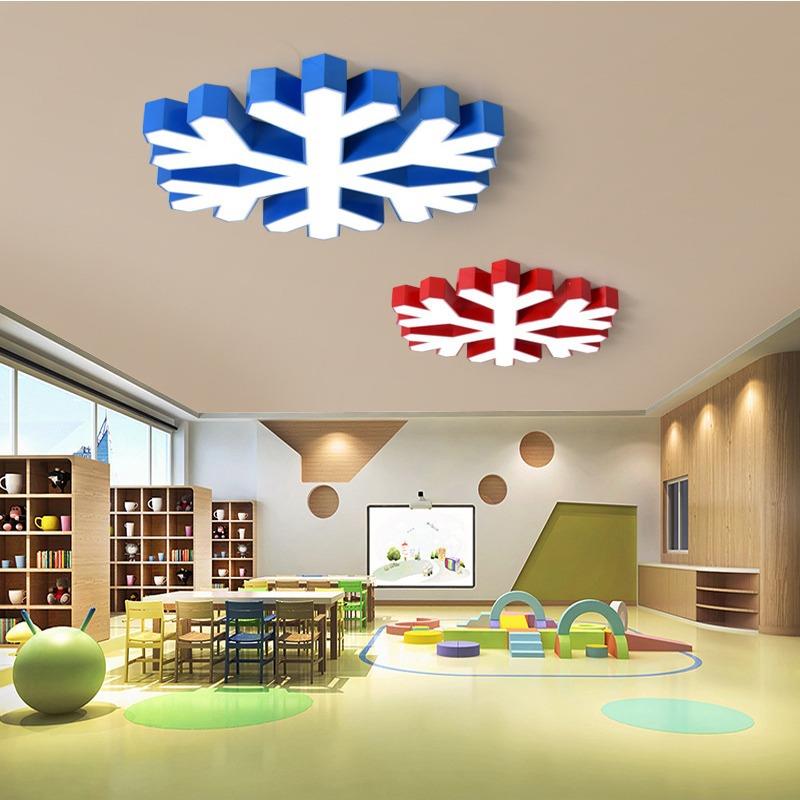 幼儿园雪花灯led卡通创意造型灯培训中心教室游乐场儿童房吸顶灯