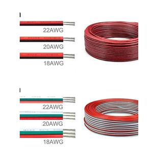 LED灯带延长线2/3/4/5/6PIN七彩RGB灯条连接线22-18AWG彩排线