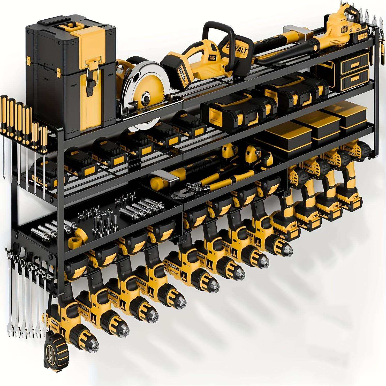 壁挂式电动工具收纳架重型浮动工具架储物架手持电钻置物架