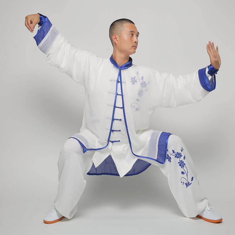 青花瓷梅花太极服披沙男女夏季中国风太极拳服装武术服练功服