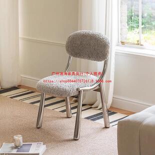 中古风小羊肖恩梳妆凳家用休闲椅子靠背椅复古女生卧室网红化妆椅