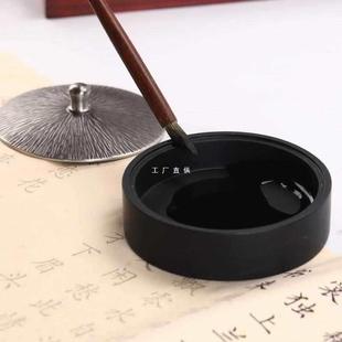 天然原石砚台安徽宣砚带盖锡盖墨海墨池砚台老坑歙砚端砚