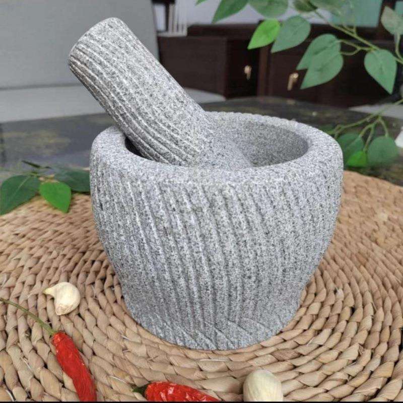 石头蒜臼子捣蒜器蒜蓉蒜泥器捣碎家用研磨擂钵石臼蒜臼手动砸蒜罐