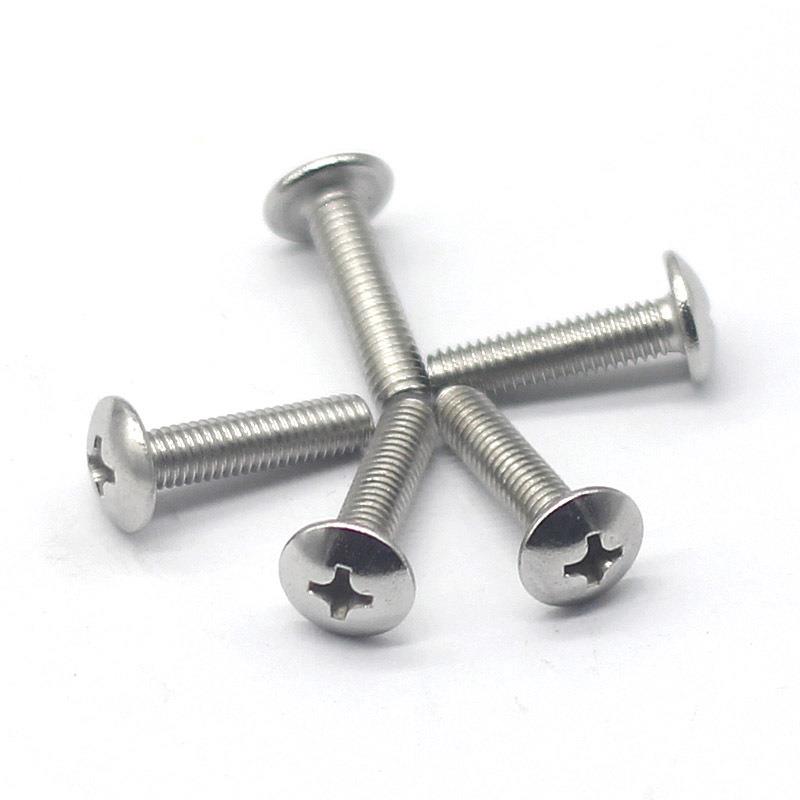 M5不锈钢新标大扁头机钉201蘑菇头机螺钉伞头大圆头机丝406-85