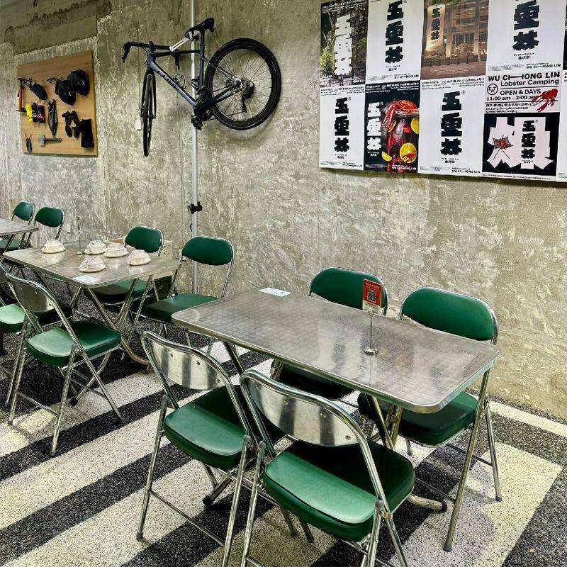 夜市大排档东南亚港风茶餐厅不锈钢折叠桌餐饮小吃店桌椅组合商用