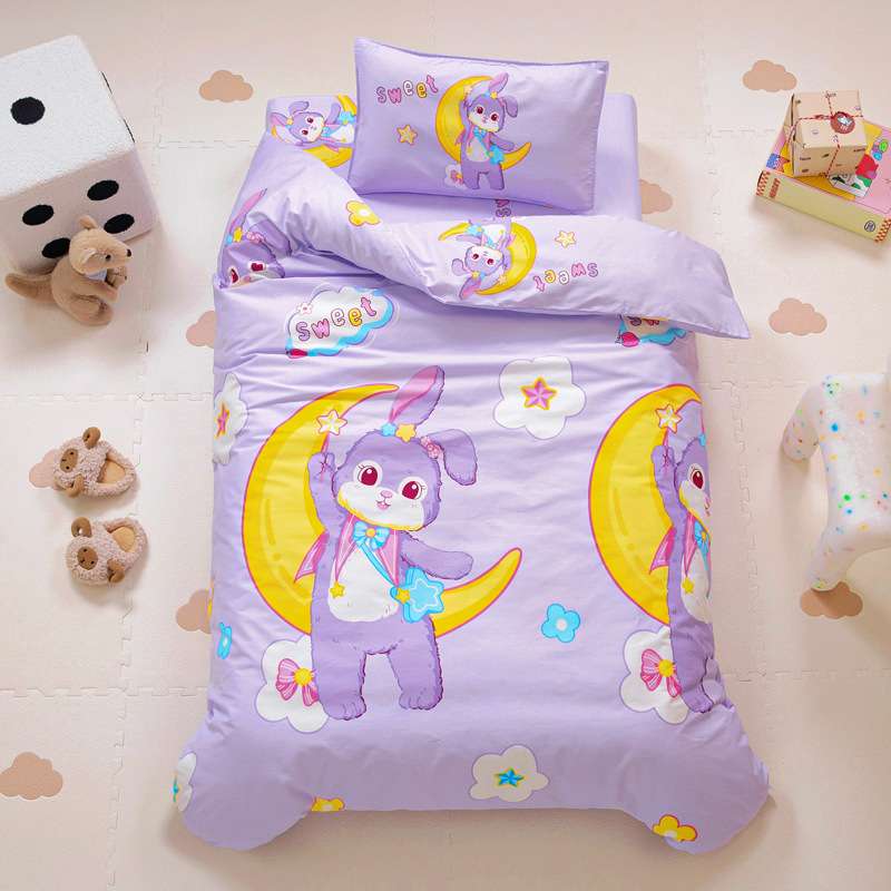 幼儿园被子三件套大豆棉花被芯床上6件套新生儿午睡小被子a类纯棉