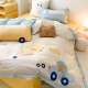 A类春秋卡通刺绣纯棉床单四件套可爱儿童房三件套全棉被套床品