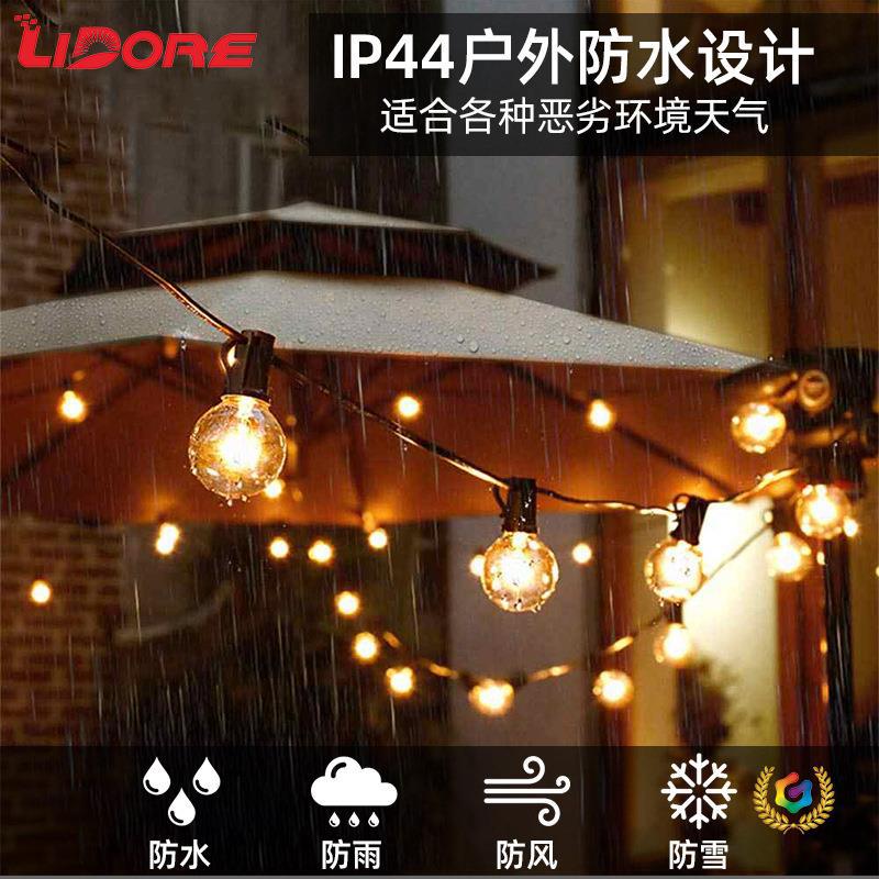 ?跨境g40太阳能LED灯串USB充电板露营户外氛围灯圣诞万圣节灯