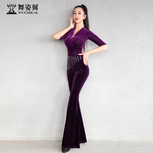 舞姿翼修身形体衣礼仪服2021新款训练走秀练功服舞蹈套装XT680-3
