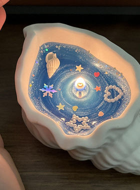 海螺贝壳手作香薰蜡烛持久礼物