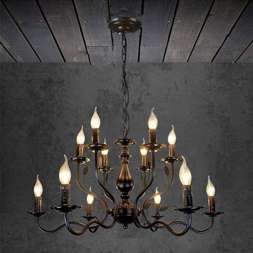 复古吊灯蜡烛灯店铺餐厅灯复式别墅大灯民宿氛围感工业风美式仿古