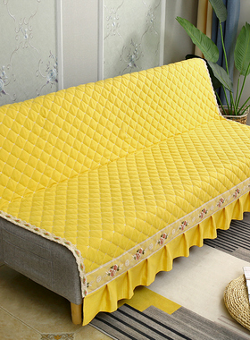 布艺加厚防滑沙发床套罩垫简易折叠式沙发床多用防尘罩简约沙发垫