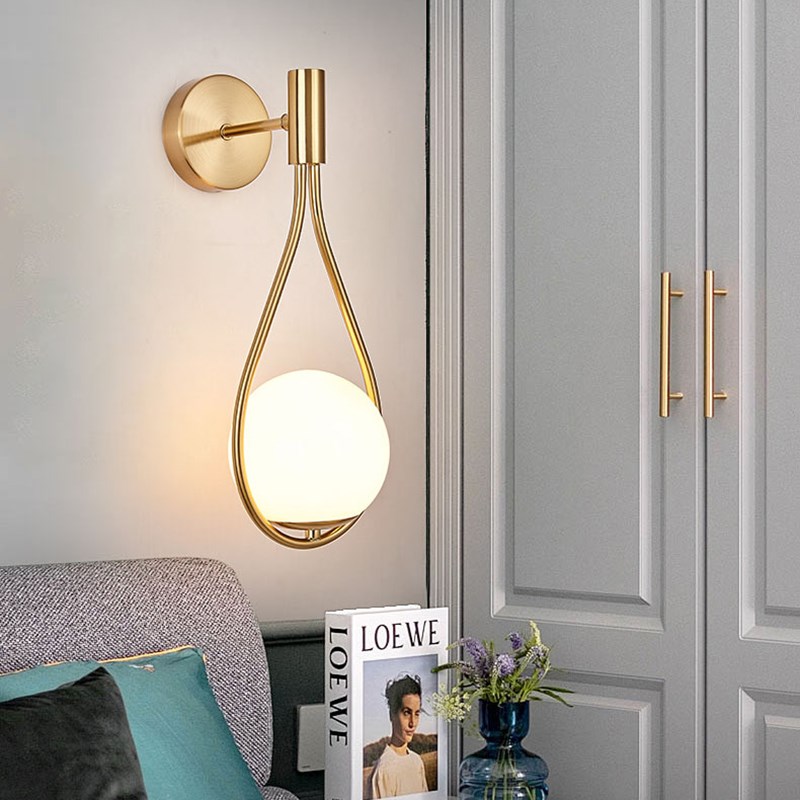 壁灯北欧现代简约轻奢网红意式清新卧室床头客厅过道创意楼梯灯