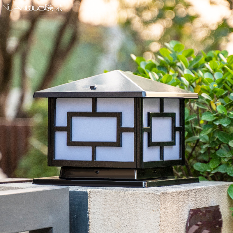 柱头灯别墅围墙灯大门口户外庭院柱子灯接电中字室外防水围栏灯