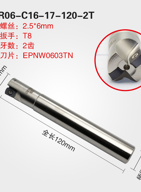 ASR06快进给立铣刀杆/大进给 EPNW0603TN-8配套刀片