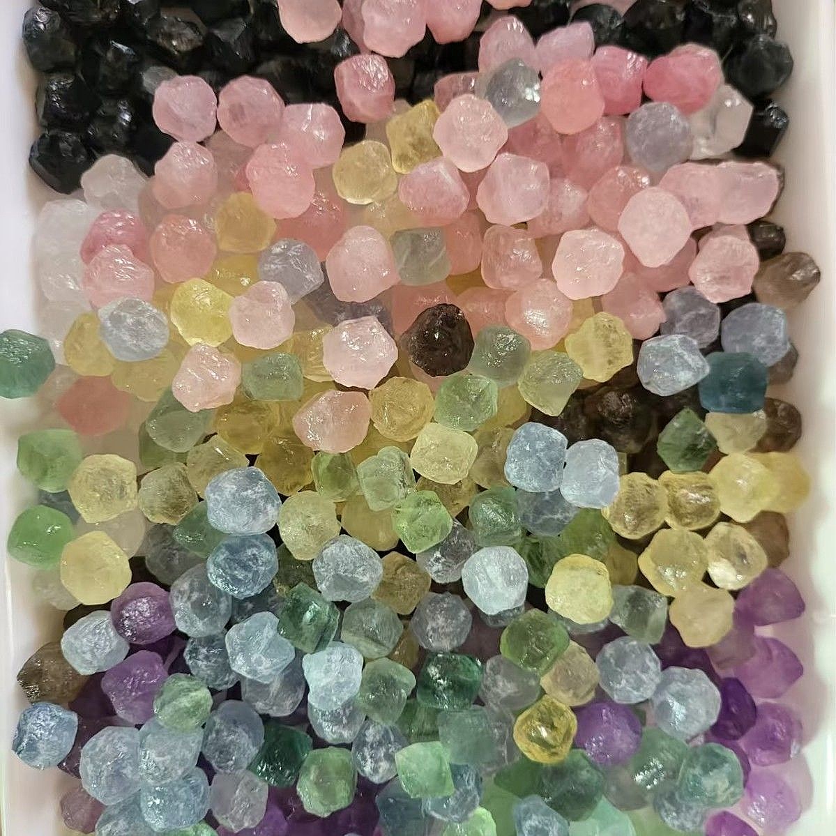 macrame编绳手链 绕线水晶手工小颗粒 水晶原石DIY礼物 鱼缸造景