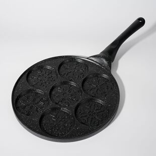 淄博烧烤七孔卡通煎锅不粘锅平底锅家用早餐锅煎烤神器平底煎锅