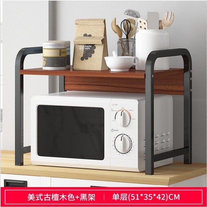 厨房置物架台面储物架双层烤箱微波炉架子桌面收纳架用品家用大全