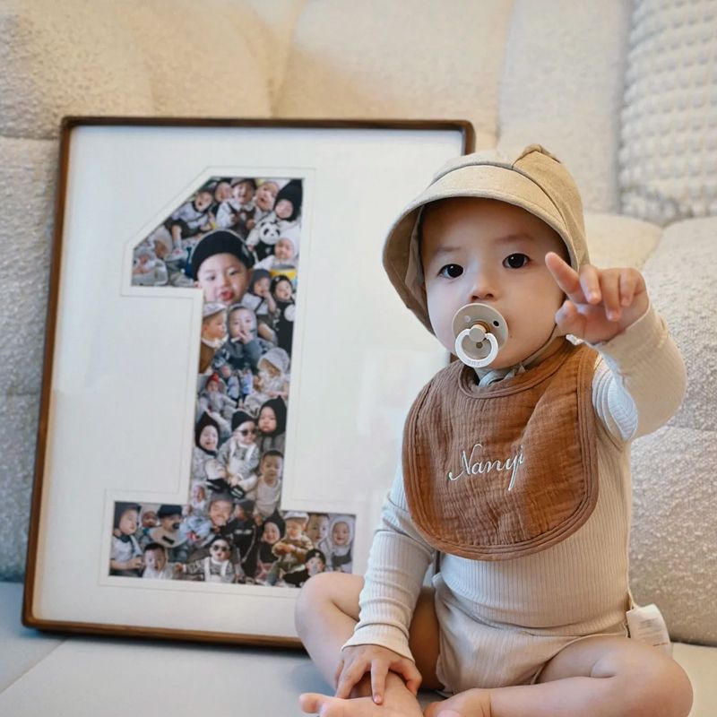 DIY宝宝一周岁照片纪念相框定制