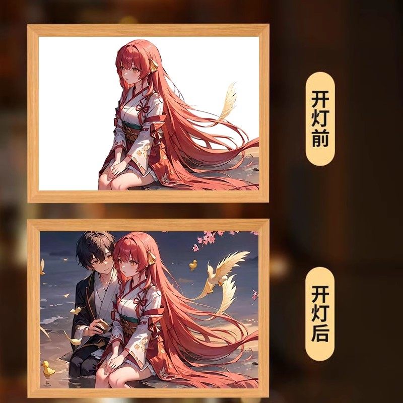 龙族灯光画上杉绘梨衣路明非镜子创意小夜二次元风尼伯龙根迈巴赫,家居饰品,氛围画/灯画,淘宝优惠券,粉丝福利购,淘宝优惠卷