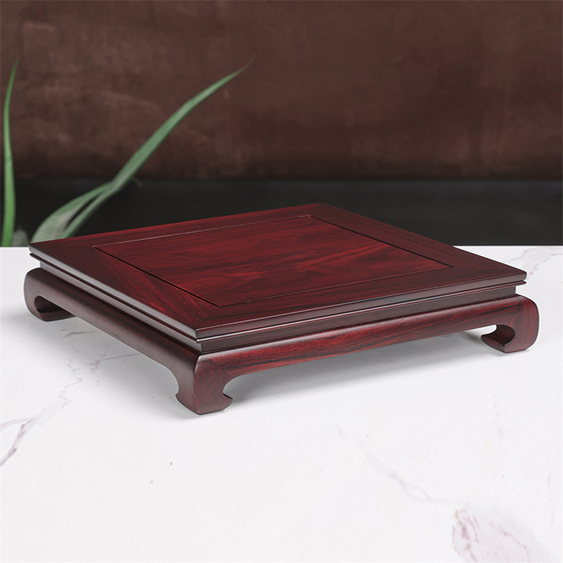 实木长方正方形摆件鱼缸花瓶盆景茶壶奇石佛像瓷器工艺品底座托架