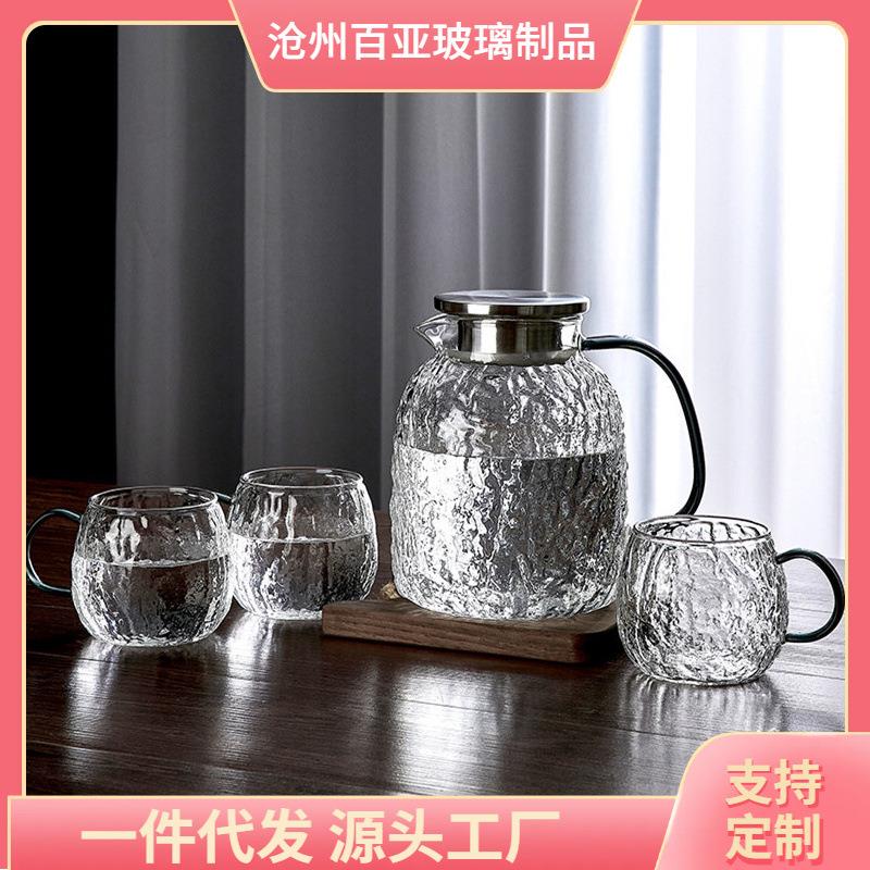 耐热玻璃冷水壶树纹家用冰箱果汁凉水壶杯大容量客厅玻璃壶泡茶壶