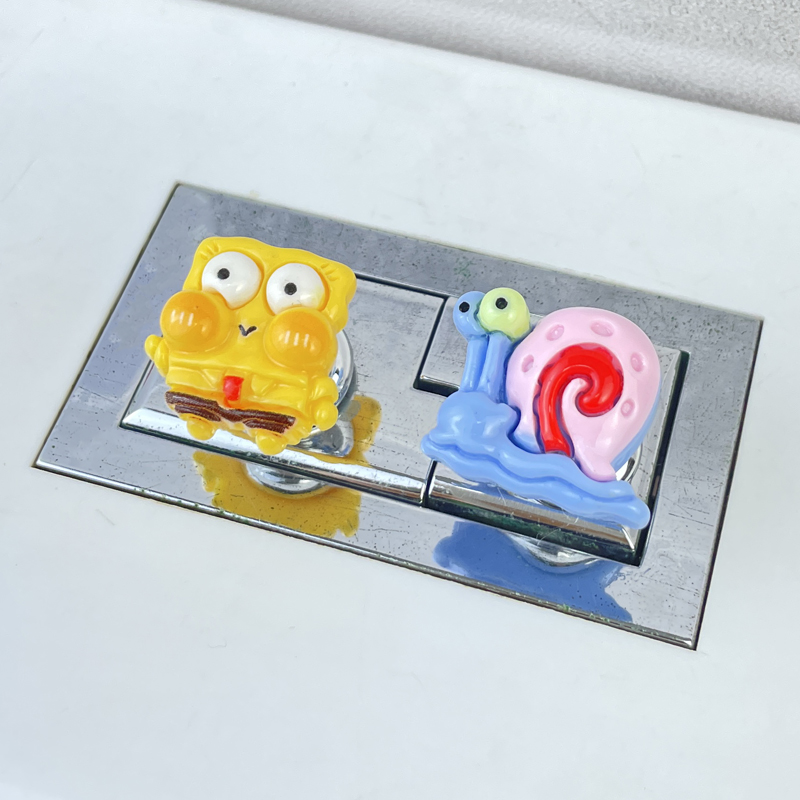 可愛馬桶開關按壓器美甲專用