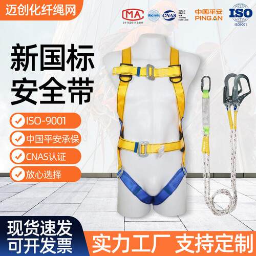 国标安全带建筑工地防坠落空五点式安全带电工双背欧式安全带