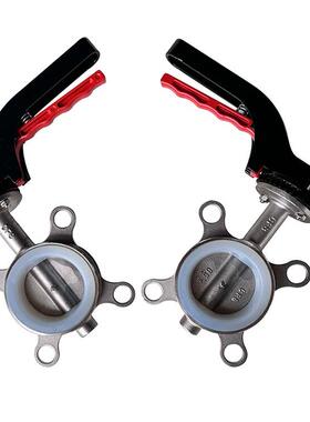 304不锈钢对夹式D71X-10/16P手动鸭嘴对夹蝶阀DN32-200软密封蝶阀