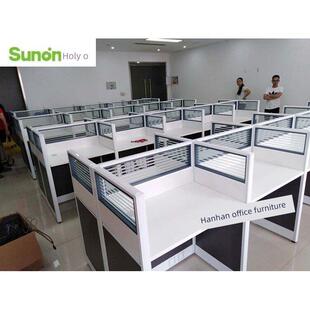 圣奥职员办公桌4人位 电话销售小卡位屏风隔断桌椅组合员工位卡座