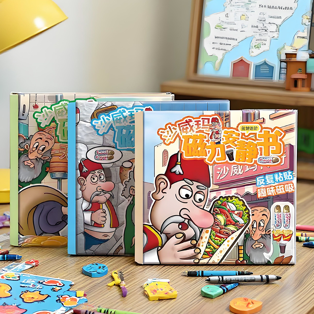 沙威玛传奇磁力安静书磁力贴吸新款男女孩童儿童玩具手工DIY礼物