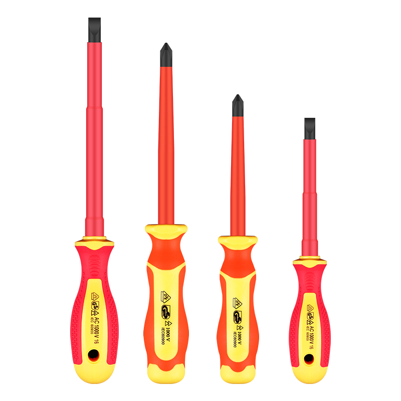日本福冈高压绝缘螺丝刀起子螺丝批杆十字一字磁性电工改锥公制