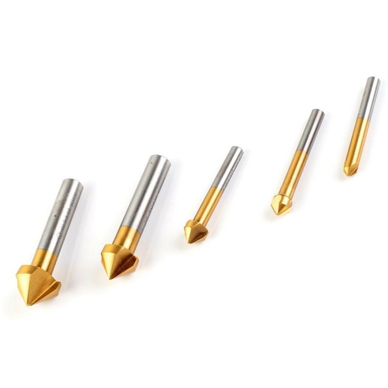 M35含钴镀钛倒角刀90度倒角铣刀沉孔钻去毛刺倒角器不锈钢倒角钻
