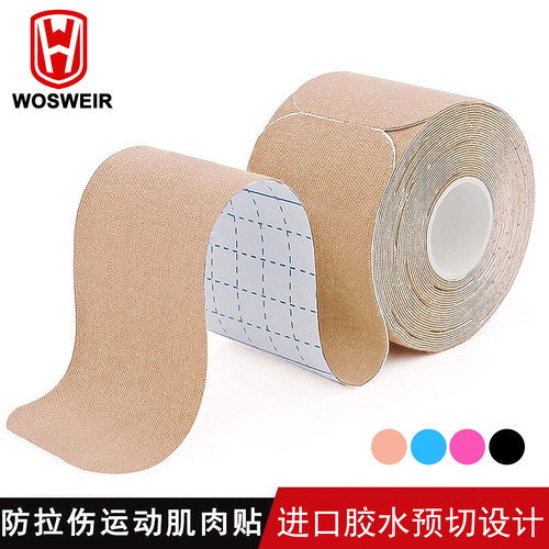 预裁肌肉贴运动肌贴膝盖绷带肌内效运动员专用肌肉拉伤胶带预切